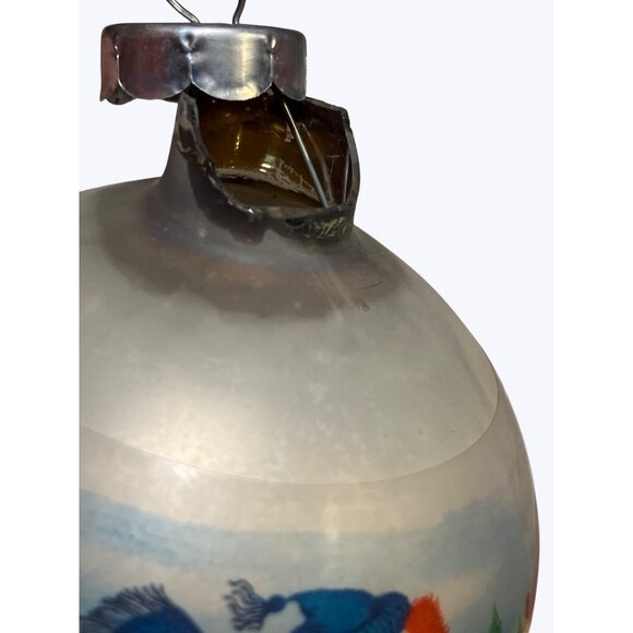 Corning Glass Works Christmas Ornaments Set Of 6 With  Winter Scenes - Picture 8 of 13